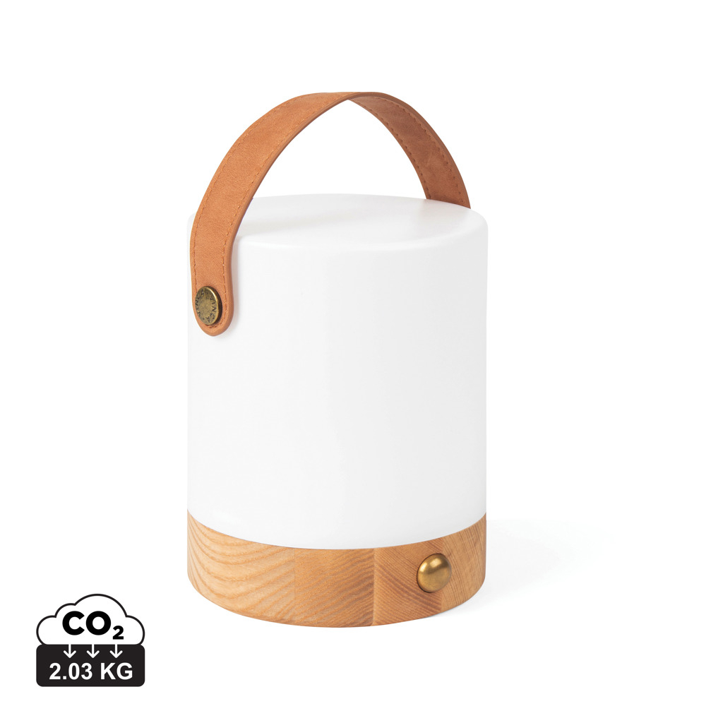 Lanterne personnalisée en ABS recyclé RCS Nami VINGA Marron et Blanc